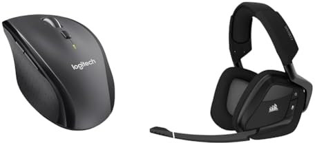 Logitech M705 Marathon Ratón & Corsair Void RGB Elite Auriculares Inalámbricos