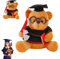 Graduation Teddy Bear, 25cm Plush Bear with Graduation, Graduation Plush Bear, Cute Graduate Bear with Graduation Hat, Bachelor and Graduation Gift (B)