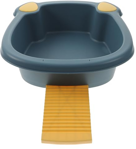Waschschale Einschulung Deko Katzenohr PP mit Waschbrett | Stabile, Dickwandige Ausführung, Integrierte Verstärkung, Ausziehbares Design, für Bad und Wohnheim Zufällige Farbe