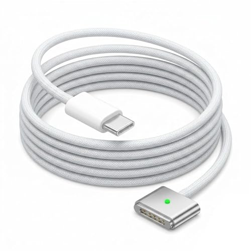 USBC to Mag 3 Cable, 140 W Fast Charging Mag 3 Magnetic Charging Cord, Compatible with MacBook Air 13/15 M2 M3 M4, MacBook Pro 14/16 Inch, Not Apple Original USBC Mag 3 Charger Wire Replacement