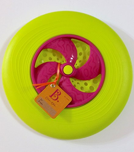 Battat Flying Disc Oh. 23,5 cm de diamètre avec un centre de rotatifs 12,7 cm, Citron vert/rose