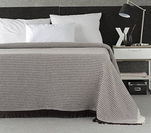 plaidtor Nigeria Plaid Mehrzweck, Baumwolle, braun, 230 x 270 x 3 cm