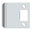 2-1/2 Height Extended Lip Square CORNERED Strike Plate Polished Chrome