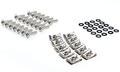 Sego Schrauben passend für BMW Verkleidung Torx Clipse Klemmen in Edelstahl M6x16mm