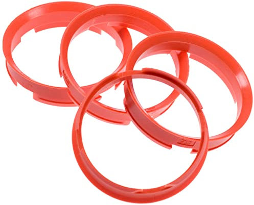 RKC Zentrierringe 4x 72,6 x 67,1 mm Orange ABS Kunststoff Nabenkappen