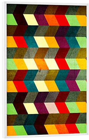 artboxONE Poster mit weißem Rahmen 90x60 cm Geometrie Bauhaus No. 4 - Bild Bauhaus Geometrie Muster