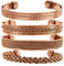 Touchstone Copper Magnetarmband im tibetischen Stil. Handgeschmiedet aus massivem und hochfestem reinem Kupfer. Satz mit 4 verschiedenen Designs.