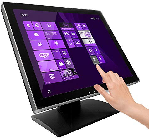 17 Inch Pro Commercial Grade Capacitive LED Backlit Multi-Touch HDMI Monitor, 4:3 Display 1280 x 1024, True Flat Seamless Touchscreen, Great for Office, POS, Retail, Restaurant, Bar, Gym, Warehouse