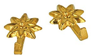 Mobila RS01948 - Appendiquadri FIORE, 23 x 46 mm, finitura ottone lucido, 5 pezzi