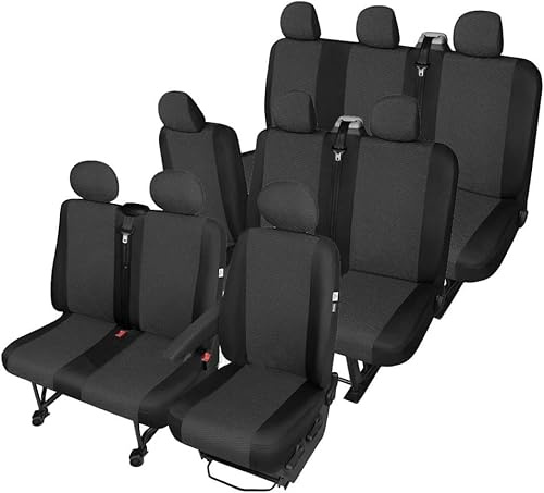 Accessorionline Sitzbezüge für 9-Sitzer, maßgeschneidert für Fiat Talento ab 2014, höchste Qualität
