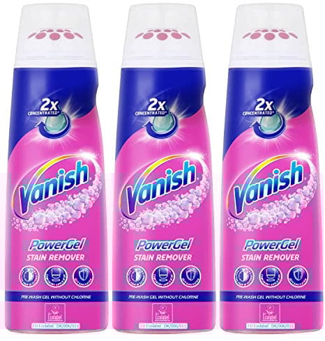 VANISH 3 Stück Fleckenentferner Textil Vorwäsche Powergel Gold – 200 ml