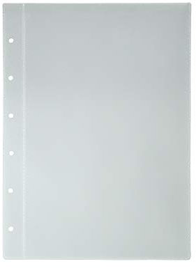 5x Stammbuchhüllen für Urkundenformat (Innenmaß 130x200mm | Außenmaß 150x204mm) Milchig-Transparente Klarsichthüllen Prospekthüllen mit 6-Fach Lochung für Stammbücher, extra dicke Hüllen