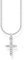 Thomas Sabo Damen Halskette Kreuz pavé silber 925 Sterlingsilber, 36-38 cm Länge