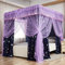 YXZN Universal Elegant Himmelbett Vorhänge, Princess Four Corner Post Bett Vorhang Baldachin Netz Bettwäsche für Damen Schlafzimmer Dekoration