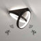 26W LED Deckenlampe mit Bewegungsmelder Innen Sensorlampe Moderne Deckenleuchte mit Sensor für Flur Treppe Wohnzimmer Balkon Küche Garage Veranda BüRo Schwarz Innenlampen