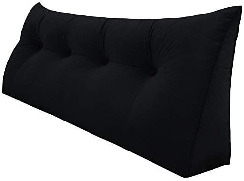 VERCART Keilkissen, Lesekissen, Rückenkissen, Sofakissen Groß für Schule Schulanfang, Rückenkissen, Wandkissen, Rückenlehne Lendenkissen, Smat Schwarz 140cm