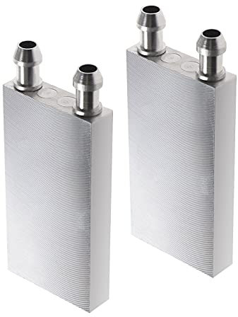 Be In Your Mind 2X Blocco di Raffreddamento Ad Acqua in Alluminio 40x80x12mm per Sistema di Raffreddamento Ad Acqua Dissipatore di Calore CPU Grafica Radiatore Dissipatore di Calore