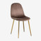 SKLUM Chaise de Salle à Manger en Velours Glamm Doré Miel