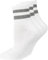 Nur Die 3er Pack kurze Retro Tennissocken Sport Socken mit Streifen aus atmungsaktiver Baumwolle Damen, weiß, 35-38