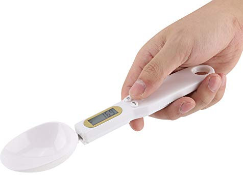 Bilancia Cucina Digitale a Cucchiaio, Display LCD Portatile Scala Bilancino di Precisione Elettronico Dosatore Misurino Preciso Alimenti Pesa Misurini Adatto Zucchero Caffè Spezie Farina Cereali