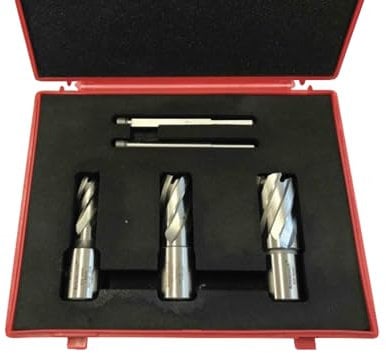Rotabroach Annular Cutter Set 5pc - RAPK1000 Magnetic Drilling Annular M2AL HSS Steel Cutting Drill Bits 3 piece Kit 14,18 & 22mm