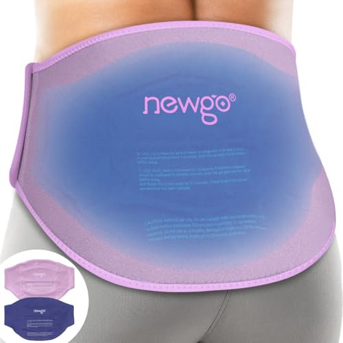 NEWGO Rücken Kühlpad Kühlgürtel Bauch, Rücken Ice Pack für Heiß oder Kalt Kompresse, Wiederverwendbares Heizgürtel für Rücken, 2 Stück(lila)