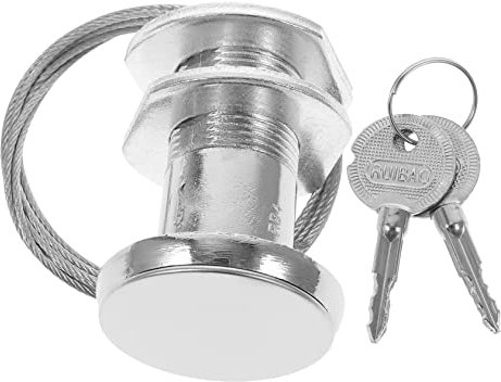 CORHAD Garage Lock 1 Set Flap Door Lock Vault Garage Door Handle on Off Door Lock Replacement Emergency Release Door Cable core Pull Drawstring Steel Wire