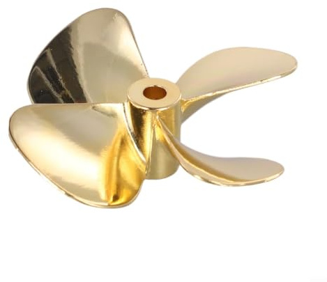 CNANRNANC 1 hélice RC Boat 4 lames modèle 55 mm/60 mm en métal 4 lames arbre 4 mm pour bateau radiocommandé, accessoires D55 mm, main gauche