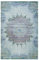 Moderner Kurzflor Teppich im Vintage Look von WECONhome für Wohnzimmer, Schlafzimmer oder Arbeitszimmer – Rooftop (70 x 120 cm, blau)