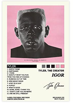 Tyler, The Creator Igor, Leinwand-Poster, Schlafzimmer, Dekoration, Sport, Landschaft, Büro, Raumdekoration, Geschenk, ungerahmt, 40 x 60 cm