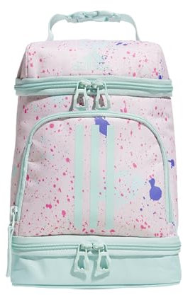 adidas Bolsa de Almuerzo Unisex, Splatter Sandy Pink/Semi Flash Aqua Blue, Talla única, Excel 2 - Lonchera térmica