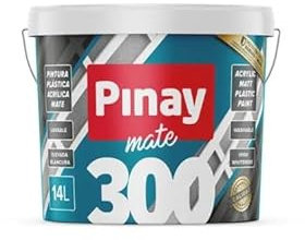 PINTURA PLASTICA MATE 300 - en base agua formulada a partir de resinas acrílicas, gran opacidad y buen rendimiento, con aditivos antimoho. (4 L, BLANCO)