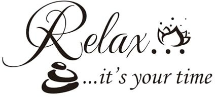 Wandtattoo, Motiv: Relax, Vinyl, Jugendliche/Kinderzimmer, Art-Deco-Motiv, 93 x 42 cm