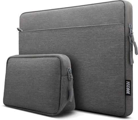 TECOOL 14 Inch Laptop Sleeve, Protective Case for 14 Inch Lenovo Thinkpad Ideapad HP Notebook Dell Acer ASUS Chromebook 14, MacBook Air 15 M3 M2 Cover Waterproof Shockproof Computer Bag,Dark Grey