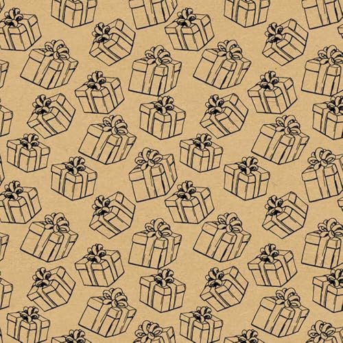 Geschenkpapier 50 m 7202KLR braun Geschenke, 1 Rolle(n)
