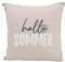 CB Home & Style Outdoor Garten Kissen Wasserabweisend 45x45cm mit Füllung - Sommer (Hallo Sommer - beige/schwarz/weiß)