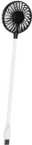 Colcolo Mini Ventilador USB portátil, Ventilador de Escritorio, Cable Flexible, rotación de 360 °, Ventilador de Bolsillo, Mini Ventilador Fresco para Viajes, Negro 35x8x2.8cm
