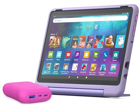 Amazon Fire HD 10 Kids Pro tablet + Made for Amazon, Kids Portable Charger