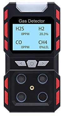 Rilevatore di gas portatile Analizzatore multigas industriale autonomo H2S CO O2 EX Rilevatore di gas combustibile Monossido di carbonio Sensore di sicurezza antincendio Promemoria vocale Con registra