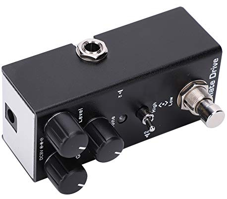 Generic Ultimate Drive Electric Guitar Pedal, Black, Overdrive, Distortion, Knob, Button, 9V, 6mA, True Bypass, HDMI, GUITAR_EFFECT_DEVICE