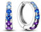 CYCUFF 925 Sterling Silber Hoop Ohrringe Bunte Cubic Zirkonia Schmuck Ohrringe für Frauen Set Ohrring Geschenke für Sie (Nachtblaue und lila Edelstein-Ohrringe)