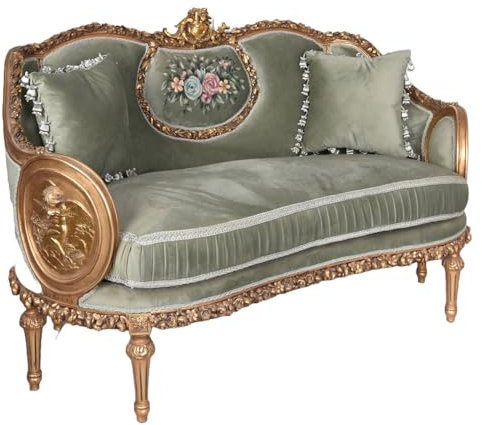Sofa Antik Sitzbank Couch Rokoko Stil 140cm cat707 Palazzo Exklusiv