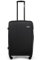 FASSLINE Reisekoffer Mittelgroß 66x46x25 cm 64l, Reisegepäck, Hartschale aus ABS, Vier 360°-Spinner-Rollen, Zahlenschloss, Teleskopgriff, Größe L, Hartschalen-Koffer Trolley Rollkoffer, Schwarz