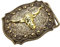 CHENNAN Kuhkopf Gürtelschnalle Herren Gürtelschnalle 40mm Bullhead Gold Gürtelschnalle Stier Longhorn Gürtelschnalle Stier Gürtelschnalle für Männer Passend für 3,8 bis 4 cm Breite Gürtel