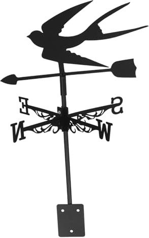Yardwe Girouette De Jardin Petite Décoration Coq Hirondelle en Fer Indicateur De Direction en Métal pour Toit Extérieur Cour