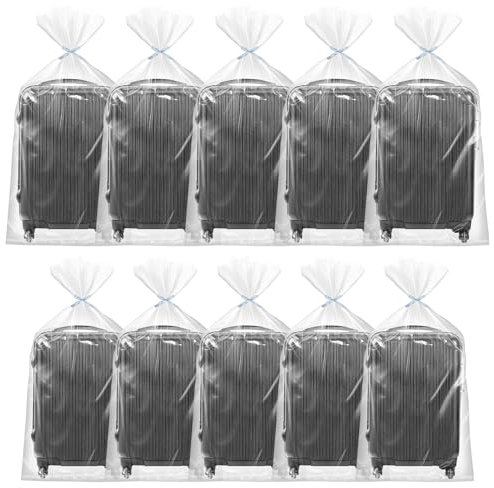 10 pcs Extra Large Clear Plastic Bags, Flat Large Plastic Storage Bags for Luggage,Suitcase,Furniture,Quilts,Plush Toys,Office Chairs(100 × 152 CM/90×126 CM)
