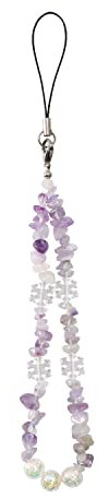 Anevous Kristallstein Handykette Handyanhänger, Universal Handy Lanyard, Handgelenk Kurz Lanyard Charms, Kristall Armband, Handyband für Frauen Smartphone und Handy Hülle,Lila