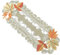 Tischläufer Tischdecke Mitteldecke Deckchen Leinen-Optik Herbst Blätter Grün (ca. 22x55 cm oval)