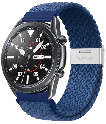 Haofun Nylon Correa para Xiaomi Watch S4 Sport/Watch S3/ S2/ 2/2 Pro/Redmi Watch 5 Active/ 5 Lite para Amazfit Balance/Bip 5 para Garmin Venu 3/2/ Vivoactive 4 - Azul Oscuro Fresco
