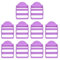 SUIKIHUM 10 Pack Plastic Ladder Slider, 1 Inch(25mm) Backpack Buckle Tri-Glides Clip, Adjustable Lock Buckle for Belt Strap, Purple